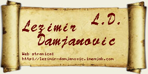 Ležimir Damjanović vizit kartica